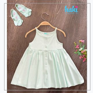 Váy hai dây - xanh mint vải cotton mềm mịn chính hãng HAKI TH145