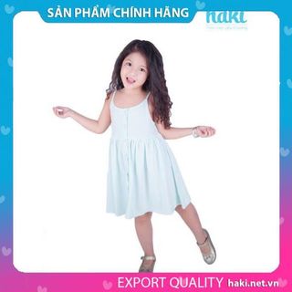 Váy hai dây - xanh mint vải cotton mềm mịn chính hãng HAKI TH145