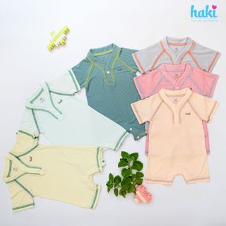 Bộ body đùi tay raglan cổ trụ phối chỉ cho bé chất liệu Modal (vải gỗ sồi) cao cấp siêu mềm mịn HAKI BM010