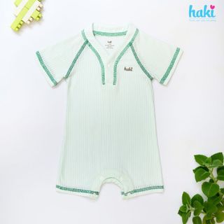 Bộ body đùi tay raglan cổ trụ phối chỉ cho bé chất liệu Modal (vải gỗ sồi) cao cấp siêu mềm mịn HAKI BM010