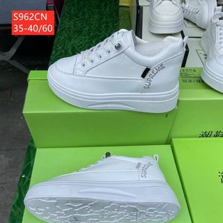 Giày thể thao nữ màu trắng đế bánh mì