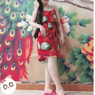 Đầm lanh 2 dây bèo ngực