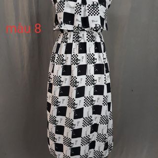 Đầm lanh 2 dây bèo ngực