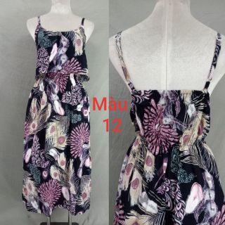 Đầm lanh 2 dây bèo ngực