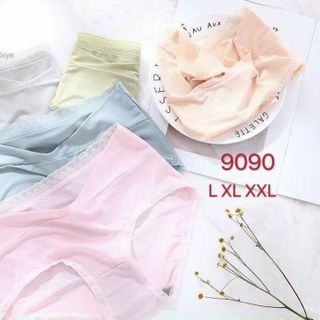 Quần lót bầu và sau sinh cạp chéo chất su đúc thông hơi kháng khuẩn chống viêm, đồ lót chip bà bầu 9090