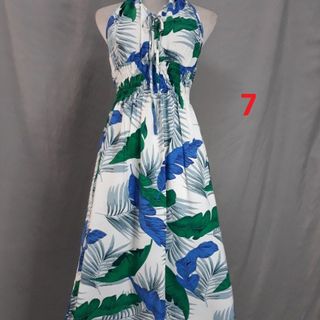 Đầm maxi cổ buộc lanh thái