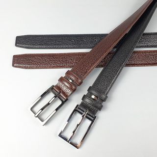 Thắt lưng công sở da bò sần 3 lớp khóa kim – Bản nhỏ 32mm