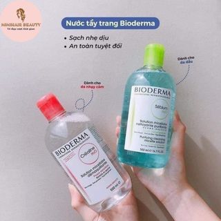 Nước Tẩy Trang Bioderma Créaline H2O 500ML Dành Cho Da Dầu, Da Nhạy Cảm Mẫu Mới Nắp Mở