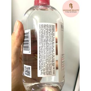 Nước Tẩy Trang Bioderma Créaline H2O 500ML Dành Cho Da Dầu, Da Nhạy Cảm Mẫu Mới Nắp Mở