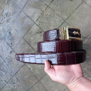 Dây lưng da bụng cá sấu liền nguyên tấm