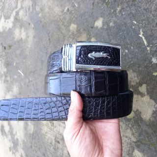 Dây lưng da bụng cá sấu liền nguyên tấm