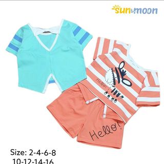 Set bộ bé gái in sọc