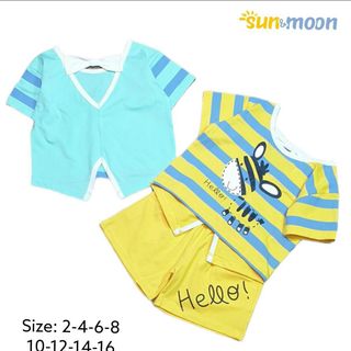 Set bộ bé gái in sọc