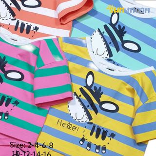 Set bộ bé gái in sọc