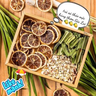 trà detox chanh dây- trà sả thảo mộc