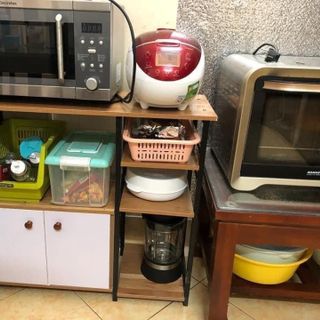 KỆ BẾP, Vi sóng 2 gian, 3 tầng MDF khung sắt