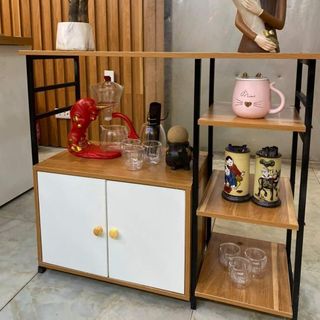 KỆ BẾP, Vi sóng 2 gian, 3 tầng MDF khung sắt