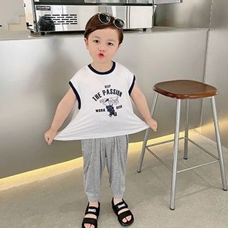 Áo thun bé trai ngắn tay tanktop cotton cho trẻ em 1-7 tuổi size đại Quần áo trẻ em mùa hè đi học đi chơi AO22016