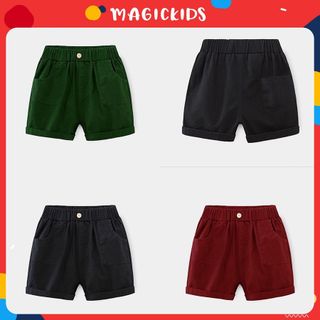 Quần đùi kaki ngắn trẻ em thiết kế túi ốp cho bé đi học đi chơi Quần áo trẻ em Magickids QĐ22008 giá sỉ