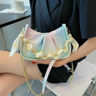 TÚI KẸP NÁCH DÚM NƠ MÀU SẮC CẦU VỒNG ĐỘC LẠ