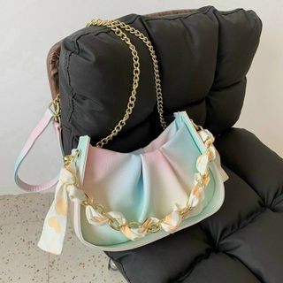 TÚI KẸP NÁCH DÚM NƠ MÀU SẮC CẦU VỒNG ĐỘC LẠ
