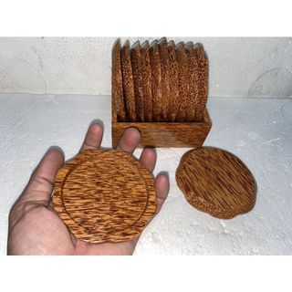 ĐẾ LÓT LY LÀM TỪ GỖ DỪA