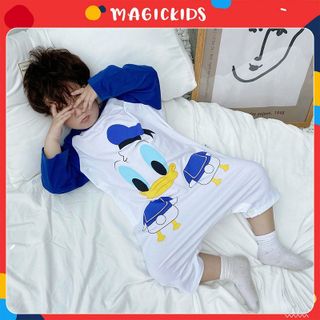 Bộ đồ ngủ dài tay dáng rộng cotton cho bé Magcikids Quần áo bé trai thấm hút mồ hôi Bl21002 giá sỉ