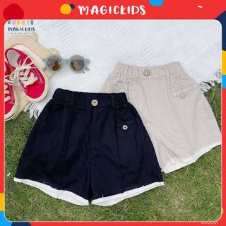 Quần short đùi kaki ngắn bé trai 1 2 3 4 5 6 tuổi đi chơi đi học Magickids Quần áo trẻ em mùa hè thoáng mát QĐ22002 giá sỉ