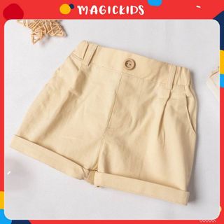 Quần kaki ngắn cho bé trai 1 2 3 4 5 6 7 tuổi đi biển đi chơi Magickids Quần áo trẻ em mùa hè giá sỉ