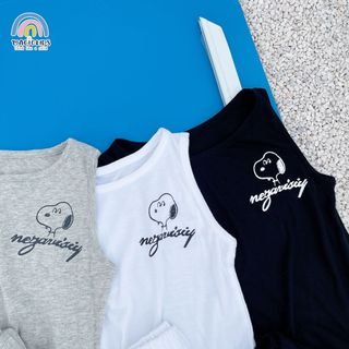 Đồ bộ ba lỗ quần đùi cotton co giãn cho bé trai 1 2 3 4 5 6 7 tuổi in snoopy Magickids Quần áo trẻ em thoáng mát BR22002
