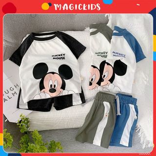 Bộ quần áo bé trai 2 3 4 5 6 7 tuổi ngắn tay cotton co giãn thấm hút mồ hôi Magickids Quần áo trẻ em mùa hè BR21045 giá sỉ