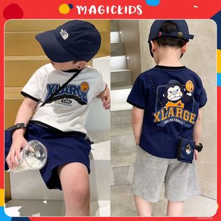 Quần áo trẻ em Magickids bộ thun cho bé trai 1-7 tuổi ngắn tay quần đùi chất cotton co giãn thoáng mát BR22010 giá sỉ