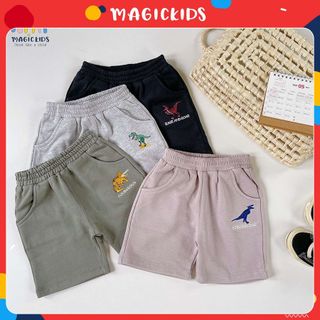 Quần short đùi ngắn trẻ em thêu khủng long cho bé trai đi chơi đi học Magickids Quần áo trẻ em thoáng mát QĐ22009 giá sỉ