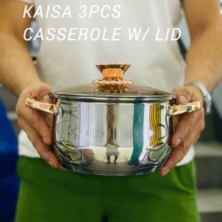 Bộ Nồi Inox 3 Sản Phẩm 6 Chi Tiết Kaisa Villa (W2004) - Sỉ SLL