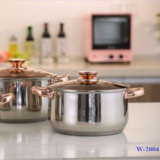 Bộ Nồi Inox 3 Sản Phẩm 6 Chi Tiết Kaisa Villa (W2004) - Sỉ SLL