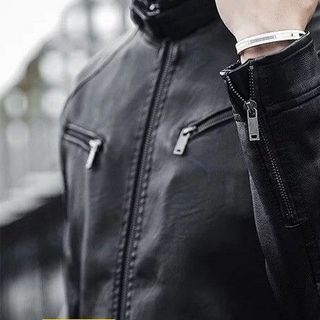 Áo Khoác Da Nam Kéo Ngưc Lót Dù Da02