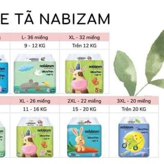 Tã bỉm Nabizam nội địa Hàn đủ size