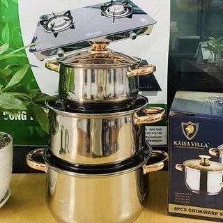 Bộ nồi 3 món inox 304 cc Kaisavilla W-2004