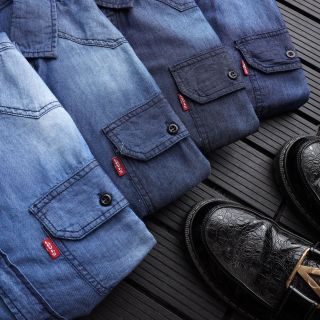 Sơmi jean nam hàng hiệu cao cấp