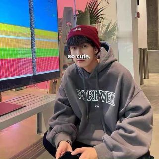 Áo hoodie logo in FOREVER form dưới 70kg