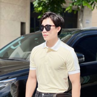 POLO NAM MÀU TRƠN PHỐI MÀU VAI HOKO