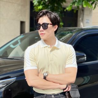 POLO NAM MÀU TRƠN PHỐI MÀU VAI HOKO