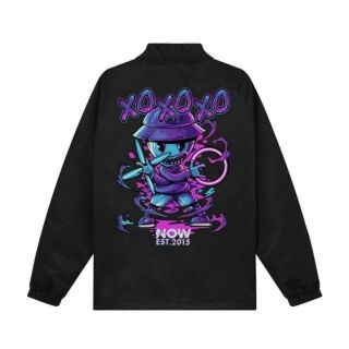 Áo khoác dù có nón in XOXO