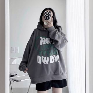 Áo hoodie in wish you happy now form dưới 70kg