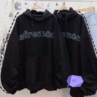 Áo hoodie tay phồng in efiremonley logo form dưới 70kg