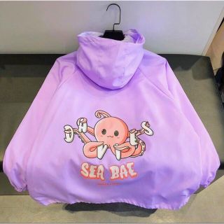 Áo khoác dù in bạch tuột sea bae form dưới 70kg