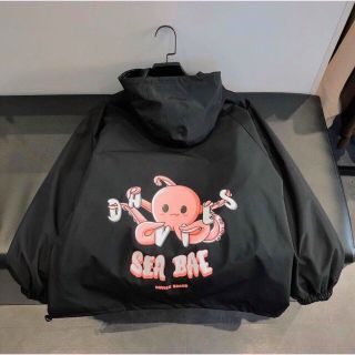 Áo khoác dù in bạch tuột sea bae form dưới 70kg