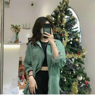 Áo khoác nhung tăm kiểu sơ mi