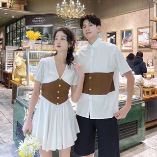 Set đồ đôi Couple Nam Nữ Cao Cấp đi du lịch, chụp hình cưới phong cách Hàn Miamo MO020 giá sỉ