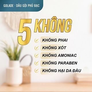Dầu Gội Phủ Bạc GoLaDe - Dầu Gội Thảo Dược Đen Tóc ,Giúp Tóc Bóng Mượt Sạch Gầu 200ml